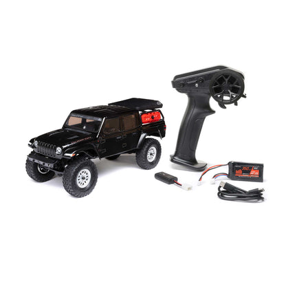 Axial 1/24 SCX24 Jeep JT Gladiator 4X4 RTR Brushed Rock Crawler (Battery & Charger Included), Black