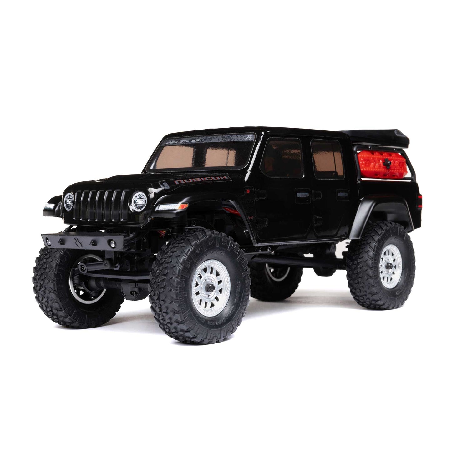 Axial 1/24 SCX24 Jeep JT Gladiator 4X4 RTR Brushed Rock Crawler (Battery & Charger Included), Black