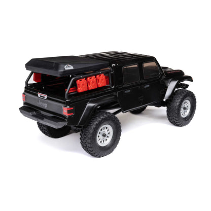 Axial 1/24 SCX24 Jeep JT Gladiator 4X4 RTR Brushed Rock Crawler (Battery & Charger Included), Black