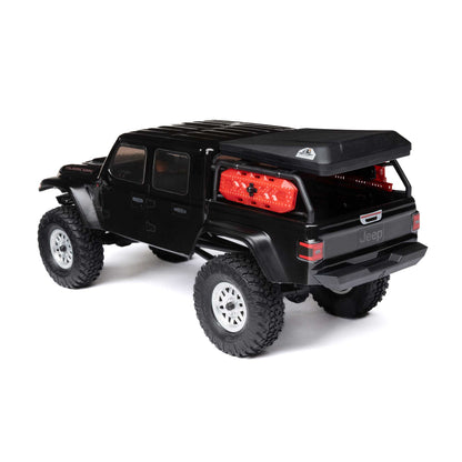 Axial 1/24 SCX24 Jeep JT Gladiator 4X4 RTR Brushed Rock Crawler (Battery & Charger Included), Black