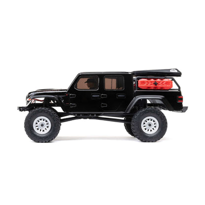 Axial 1/24 SCX24 Jeep JT Gladiator 4X4 RTR Brushed Rock Crawler (Battery & Charger Included), Black