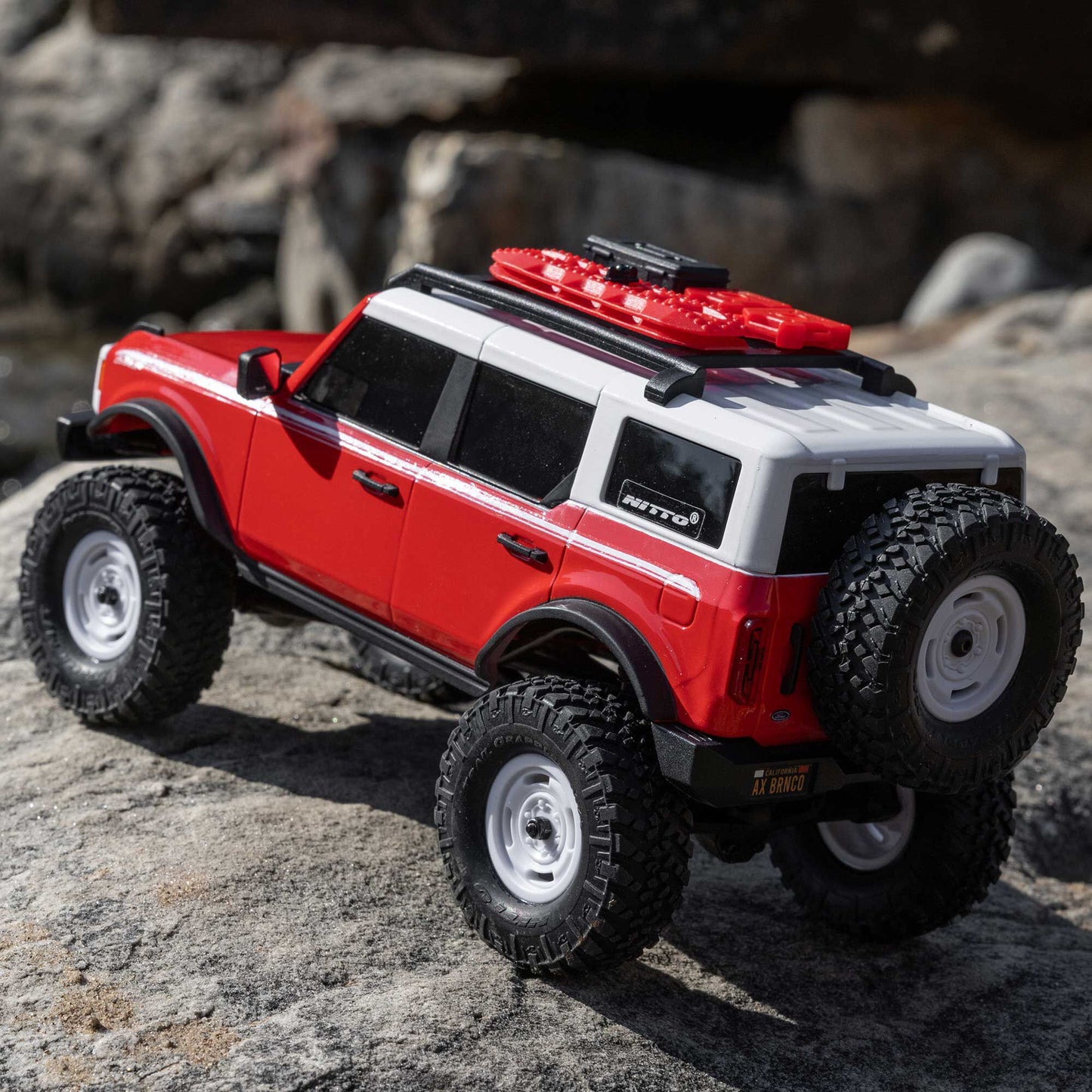 1/24 SCX24 Ford Bronco Heritage Edition 4X4 RTR Brushed Rock Crawler (Battery & Charger Included), Red