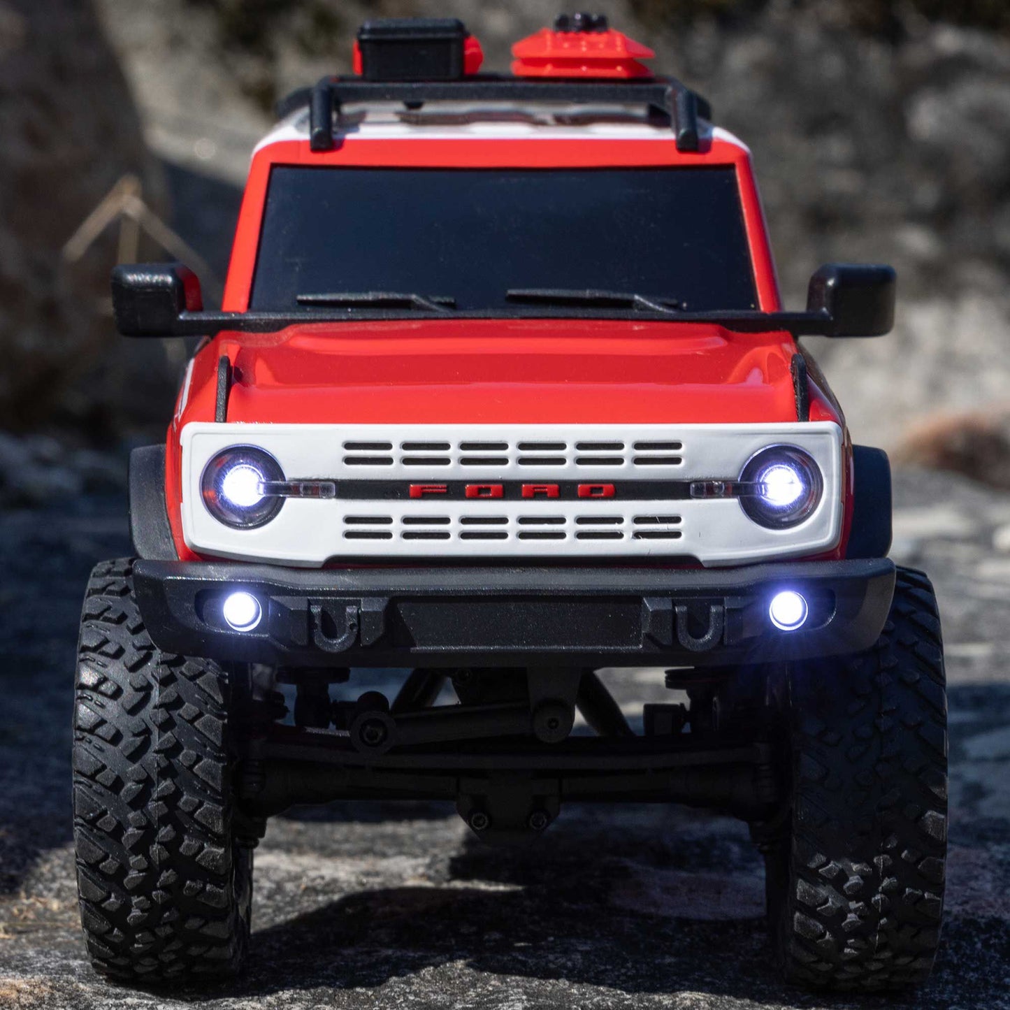 1/24 SCX24 Ford Bronco Heritage Edition 4X4 RTR Brushed Rock Crawler (Battery & Charger Included), Red