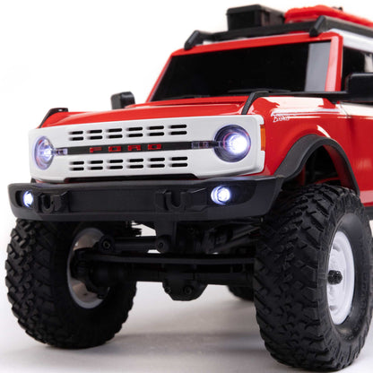 1/24 SCX24 Ford Bronco Heritage Edition 4X4 RTR Brushed Rock Crawler (Battery & Charger Included), Red