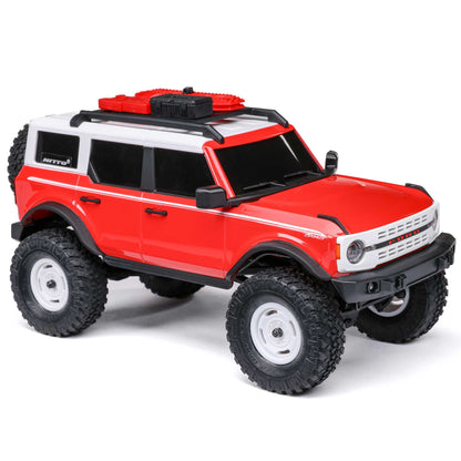 1/24 SCX24 Ford Bronco Heritage Edition 4X4 RTR Brushed Rock Crawler (Battery & Charger Included), Red