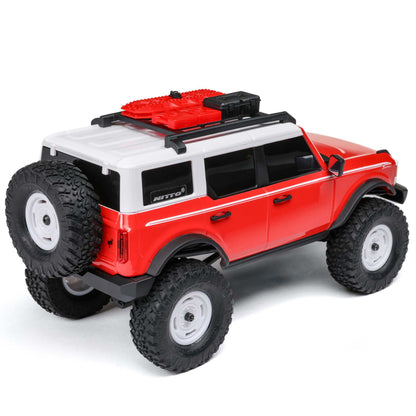 1/24 SCX24 Ford Bronco Heritage Edition 4X4 RTR Brushed Rock Crawler (Battery & Charger Included), Red