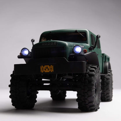 Axial SCX24 40's 4 Door Dodge Power Wagon, Green: 1/24 4WD-RTR