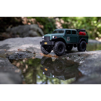 Axial SCX24 40's 4 Door Dodge Power Wagon, Green: 1/24 4WD-RTR