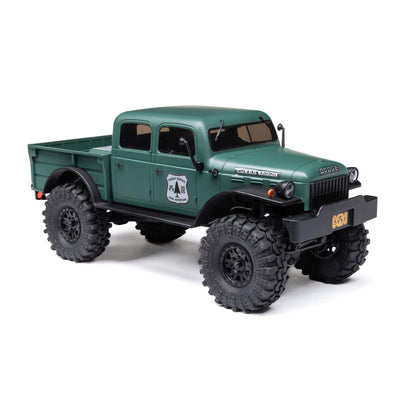 Axial SCX24 40's 4 Door Dodge Power Wagon, Green: 1/24 4WD-RTR