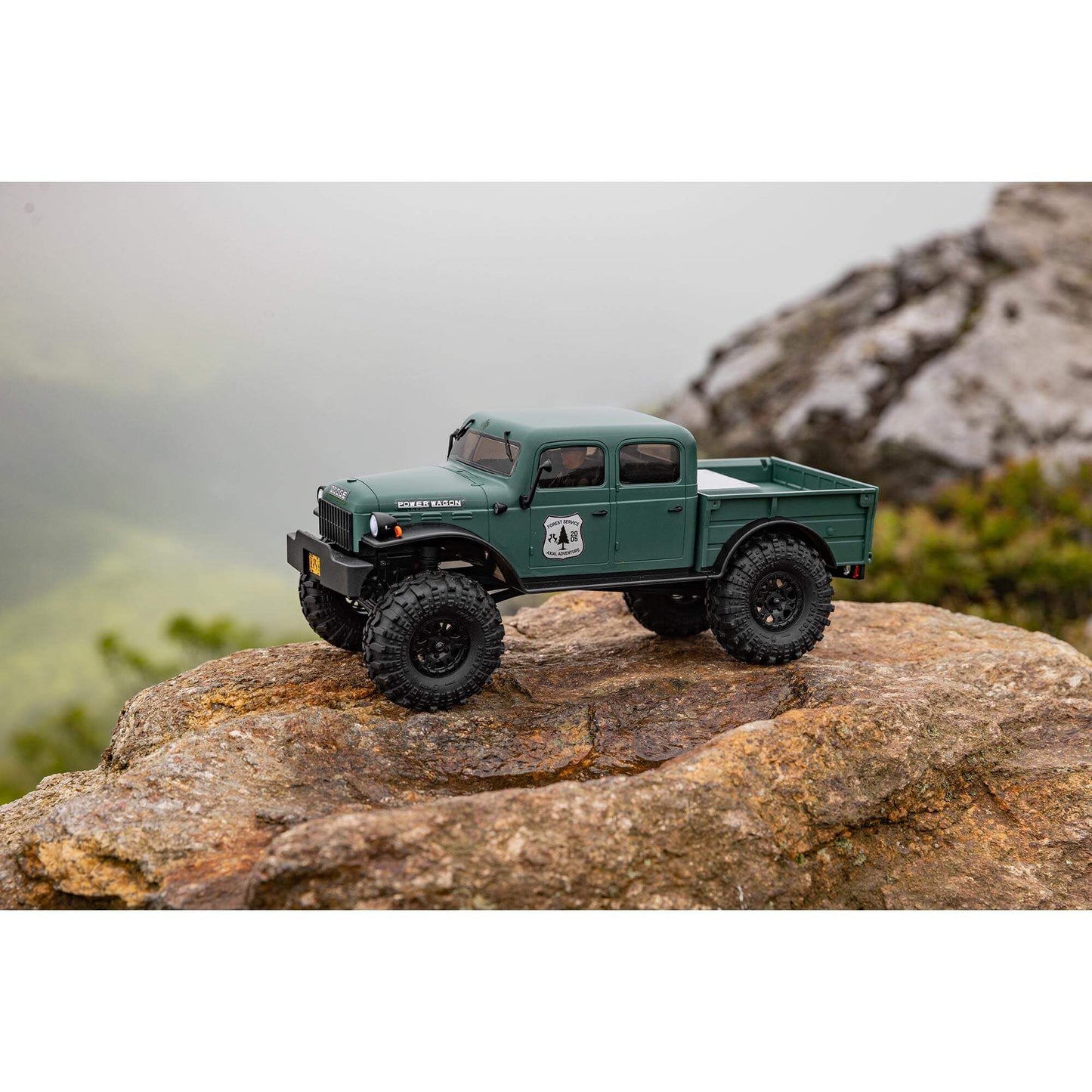 Axial SCX24 40's 4 Door Dodge Power Wagon, Green: 1/24 4WD-RTR
