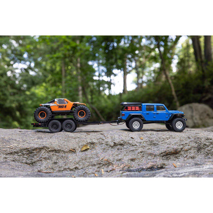 Axial SCX24 Flat Bed Vehicle Trailer with LED Taillights:1/24th