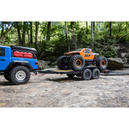 Axial SCX24 Flat Bed Vehicle Trailer with LED Taillights:1/24th