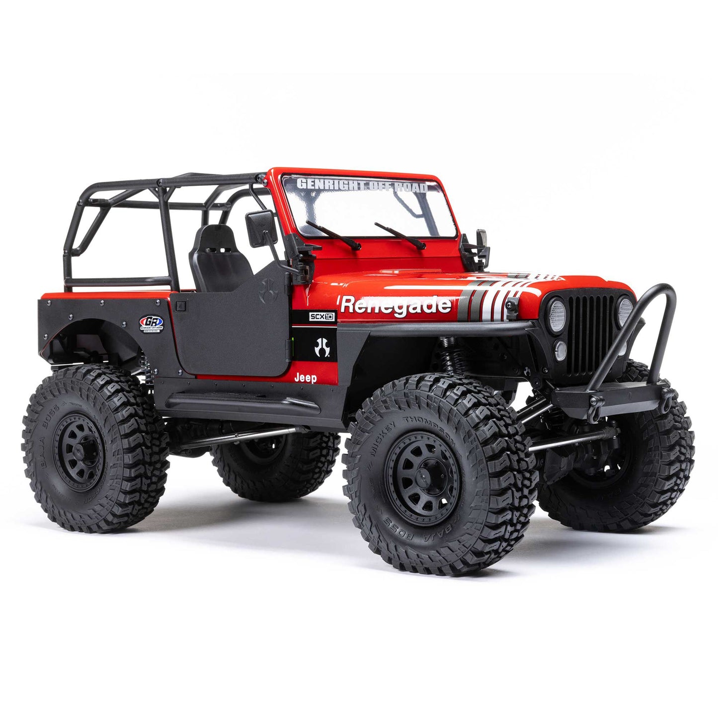 Axial 1/10 SCX10 III Jeep CJ-7 4X4 RTR Brushed Rock Crawler, Red