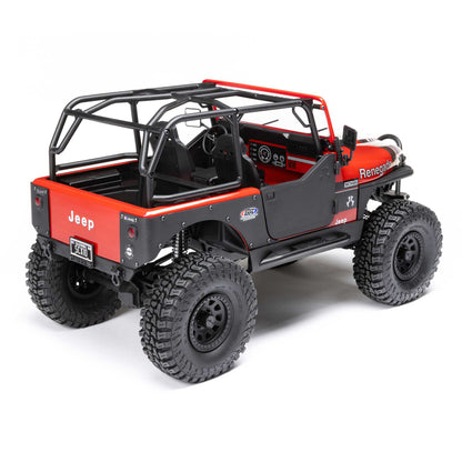 Axial 1/10 SCX10 III Jeep CJ-7 4X4 RTR Brushed Rock Crawler, Red