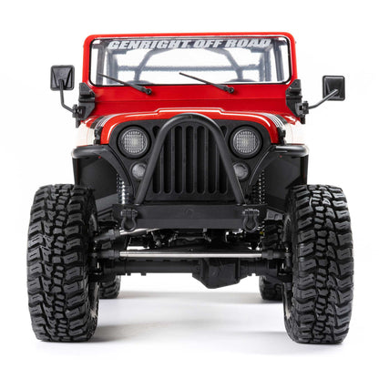 Axial 1/10 SCX10 III Jeep CJ-7 4X4 RTR Brushed Rock Crawler, Red