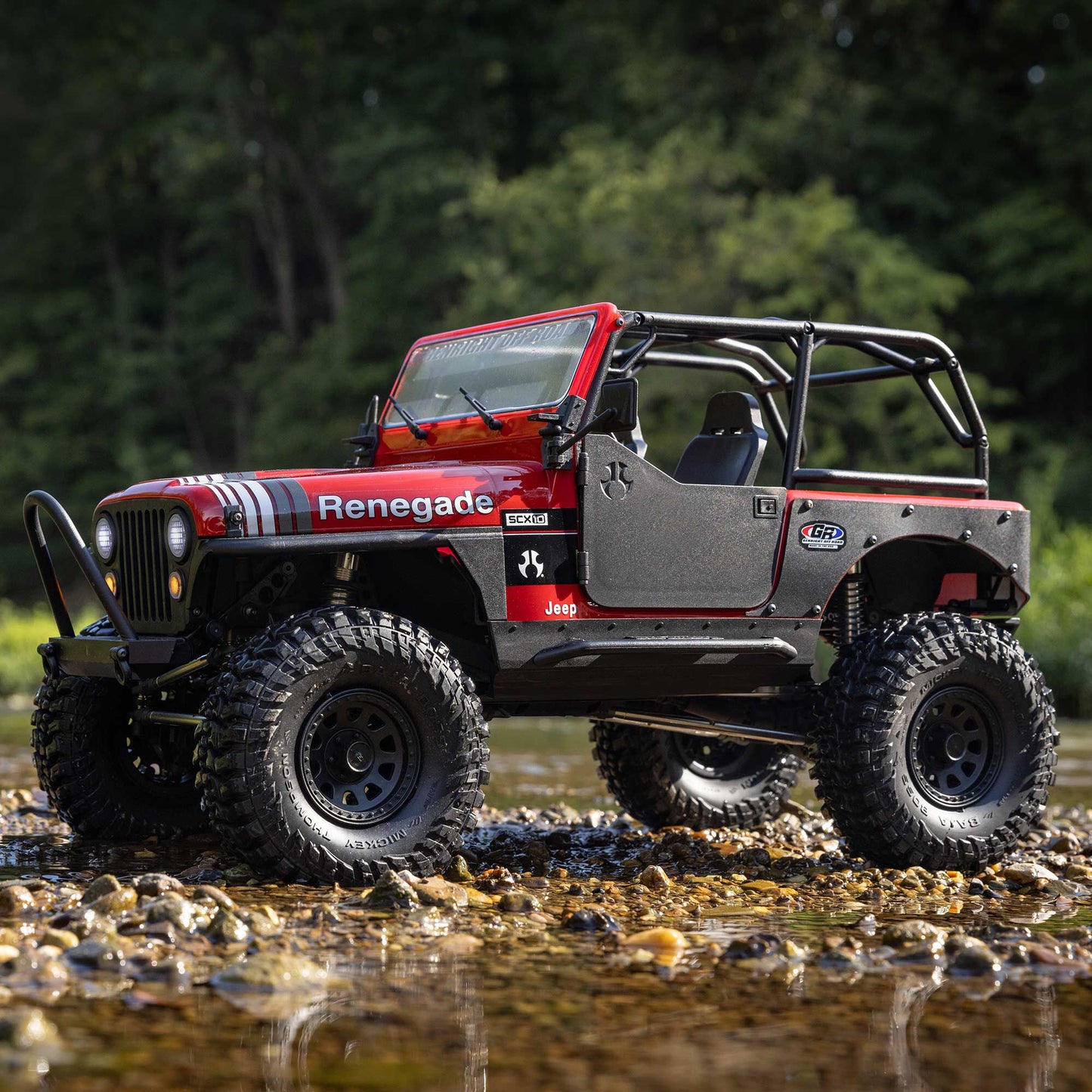 Axial 1/10 SCX10 III Jeep CJ-7 4X4 RTR Brushed Rock Crawler, Red