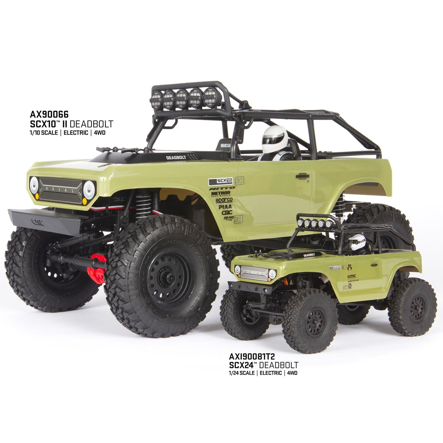 Axial SCX24 Deadbolt 1/24th Scale Elec 4WD - RTR, Green