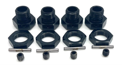 Arrma NOTORIOUS 6s V6 BLX - 17mm Hex Hubs (16.5mm Adaptors Wheel Black nuts ARA8611V6