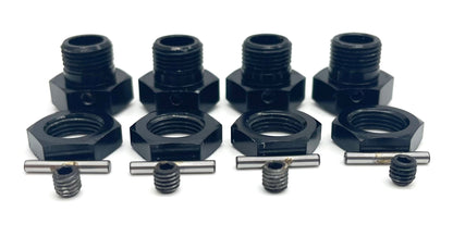 Arrma NOTORIOUS 6s V6 BLX - 17mm Hex Hubs (16.5mm Adaptors Wheel Black nuts ARA8611V6