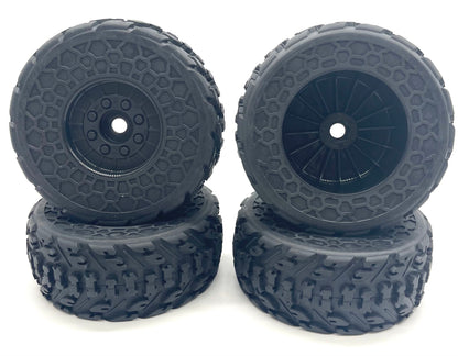 Arrma FIRETEAM 6s BLX  - TIRES & Wheels (DBoots glued black ARA7618