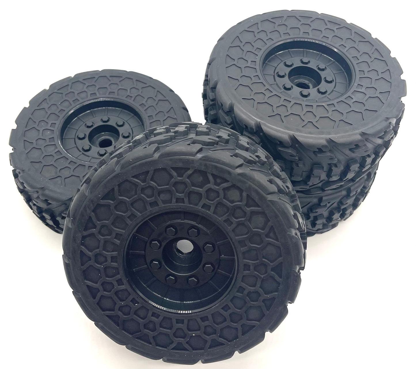 Arrma FIRETEAM 6s BLX  - TIRES & Wheels (DBoots glued black ARA7618