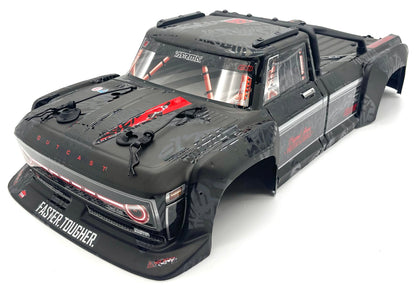 OUTCAST 8S EXB - Body Shell (BLACK polycarbonate cover & Body Pins Arrma ARA5210V2