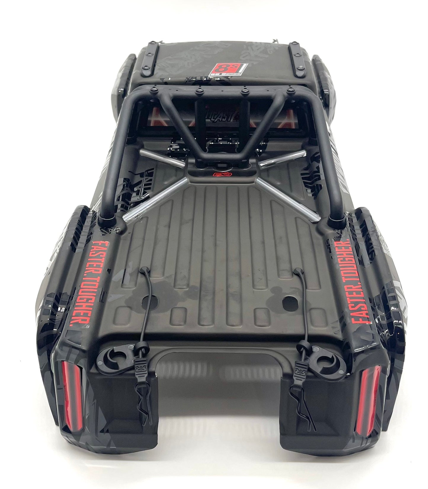 OUTCAST 8S EXB - Body Shell (BLACK polycarbonate cover & Body Pins Arrma ARA5210V2