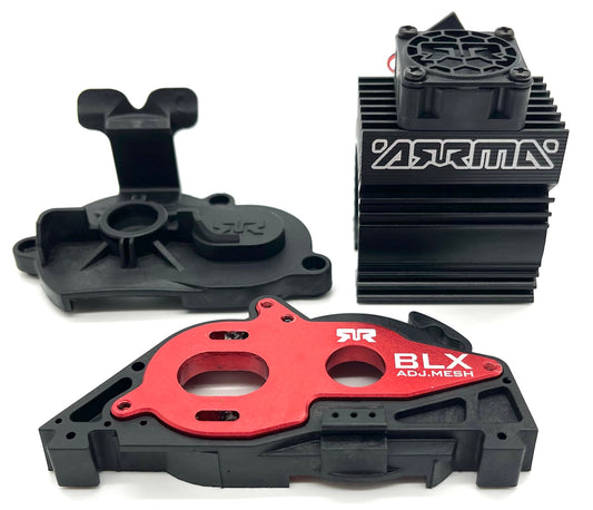 Arrma INFRACTION 4x4 3s BLX - Aluminum Red Mount Motor Fan INFRACTION Vendetta ARA4315V3