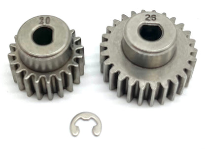 Arrma INFRACTION 4x4 3s BLX - Pinion Gear (20t 26t) 0.8Mod 5mm shaft vendetta ARA4315V3