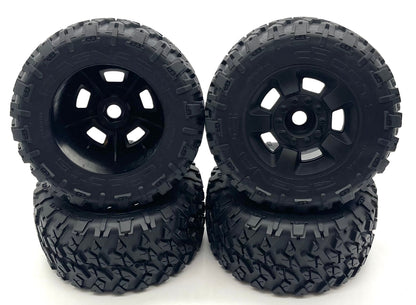 Arrma BIG ROCK 6s - TIRES & Wheels (DBoots RAGNAROK, glued black ARA7612