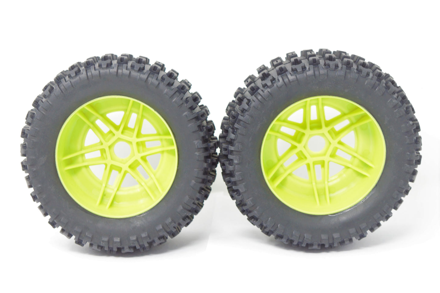Arrma MOJAVE 6s BLX V2 - TIRES & Wheels (Lime Green rims DBoots fortress ARA7604V2