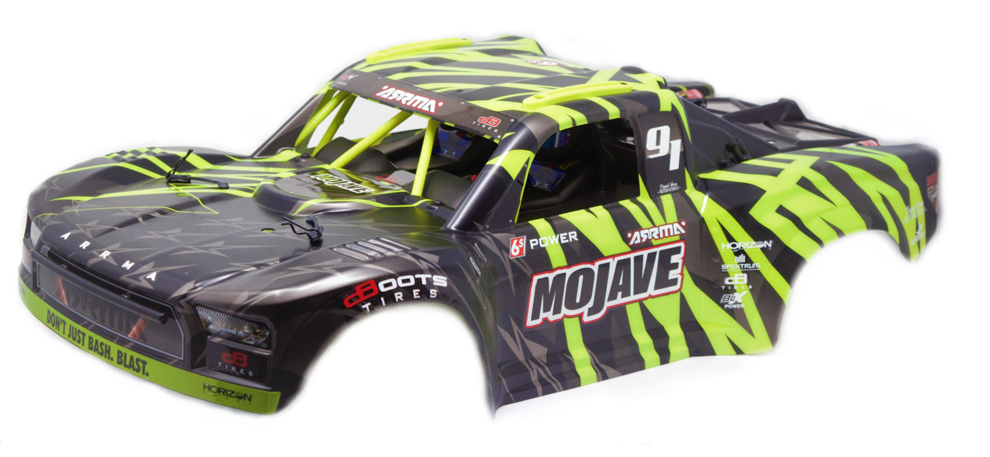 Arrma MOJAVE 6s BLX V2 - Body Shell (BLACK GREEN cover & Interior roll cage ARA7604V2