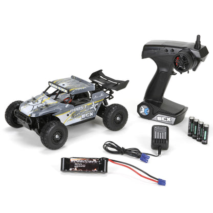 ECX 1/18 Roost 4WD Desert Buggy RTR, Grey/Yellow INT