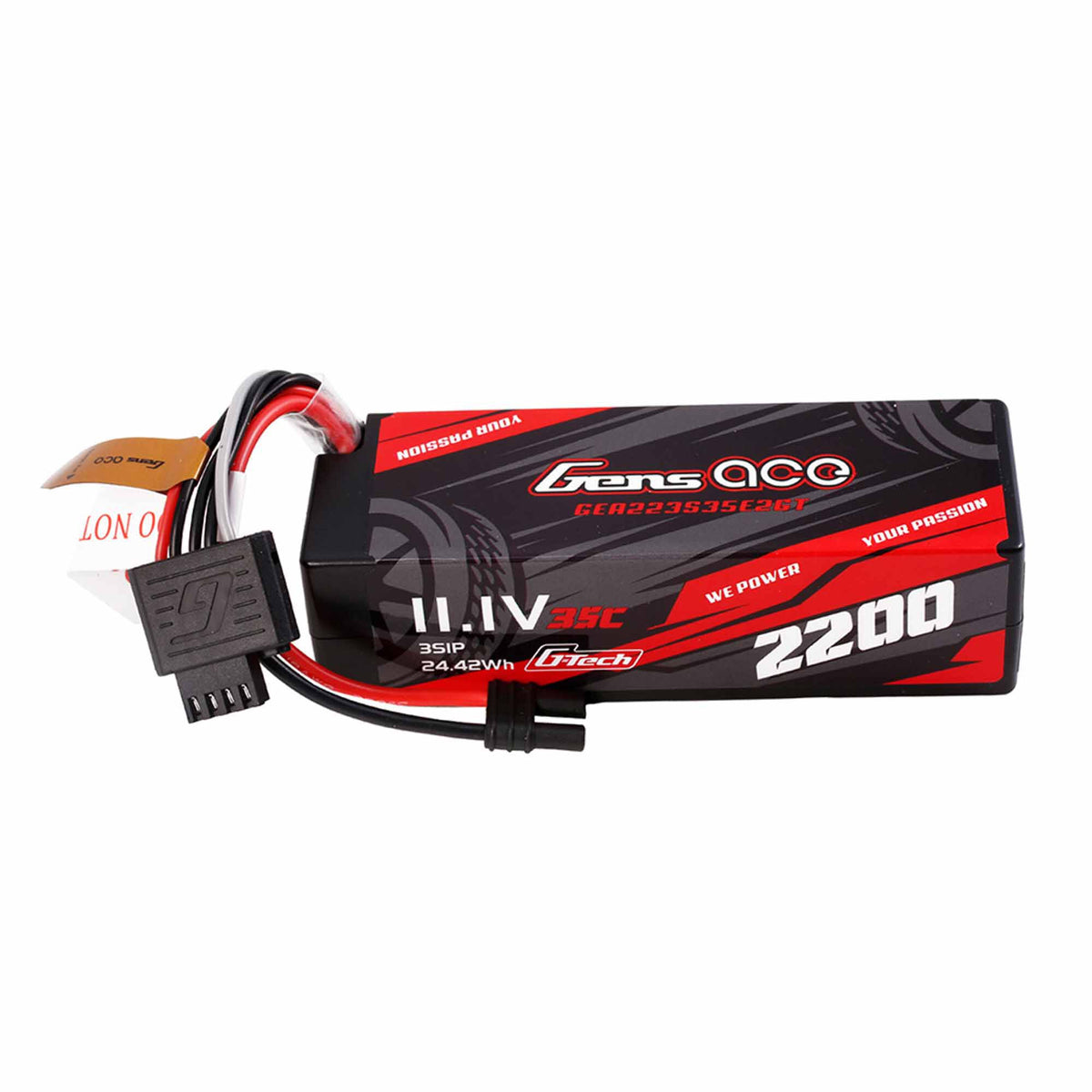 11.1V 2200mAh 3S 35C Hardcase G-Tech LiPo Battery: IC2