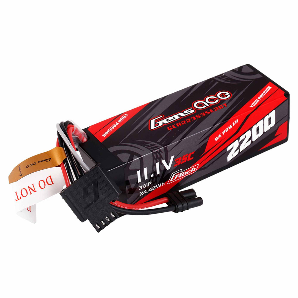 11.1V 2200mAh 3S 35C Hardcase G-Tech LiPo Battery: IC2