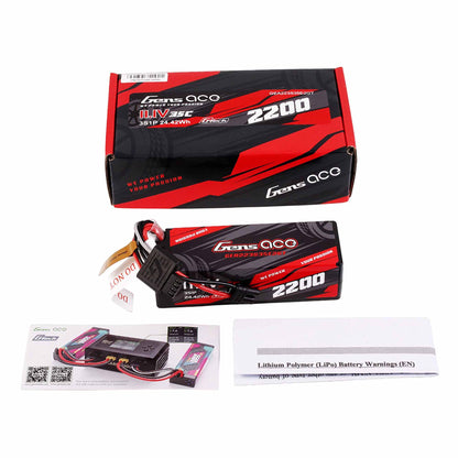 11.1V 2200mAh 3S 35C Hardcase G-Tech LiPo Battery: IC2