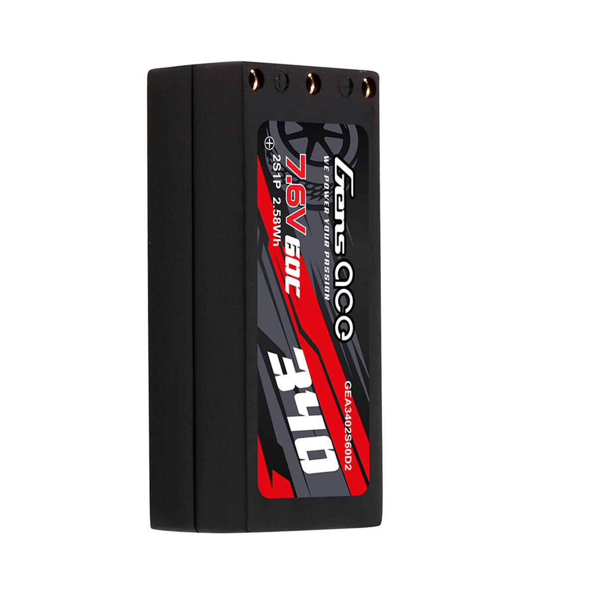 7.6V 340mAh 2S 60C Hardcase G-Tech LIHV Battery: XT60