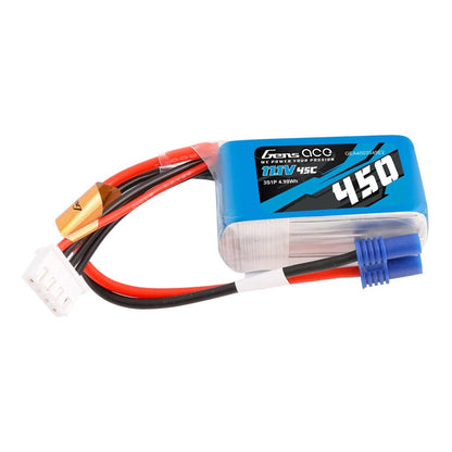 11.1V 450mAh 3S 45C LiPo Battery: EC2