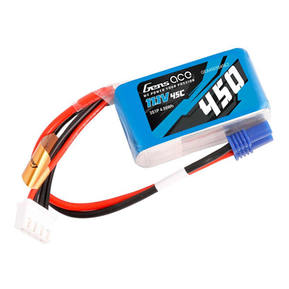 11.1V 450mAh 3S 45C LiPo Battery: EC2