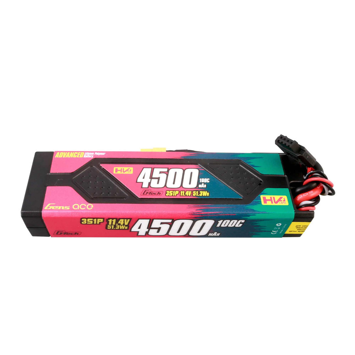 11.4V 4500mAh 3S 100C G-Tech Smart Advanced Hardcase LiHV Battery: XT60