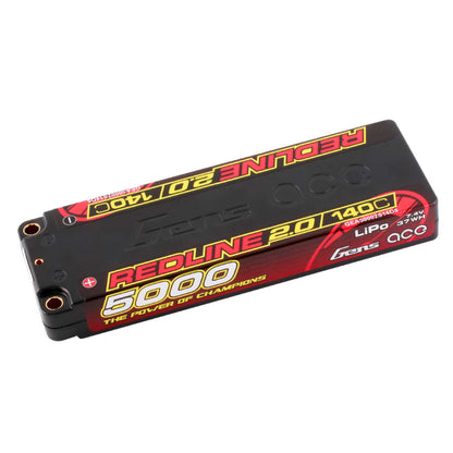 7.6V 5000mAh 2S 140C Hardcase LiHV Battery: 5mm Tubes