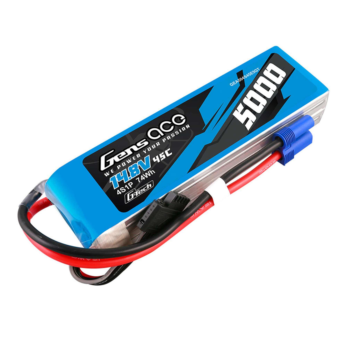 14.8V 5000mAh 4S 45C G-Tech Smart LiPo Battery: EC5