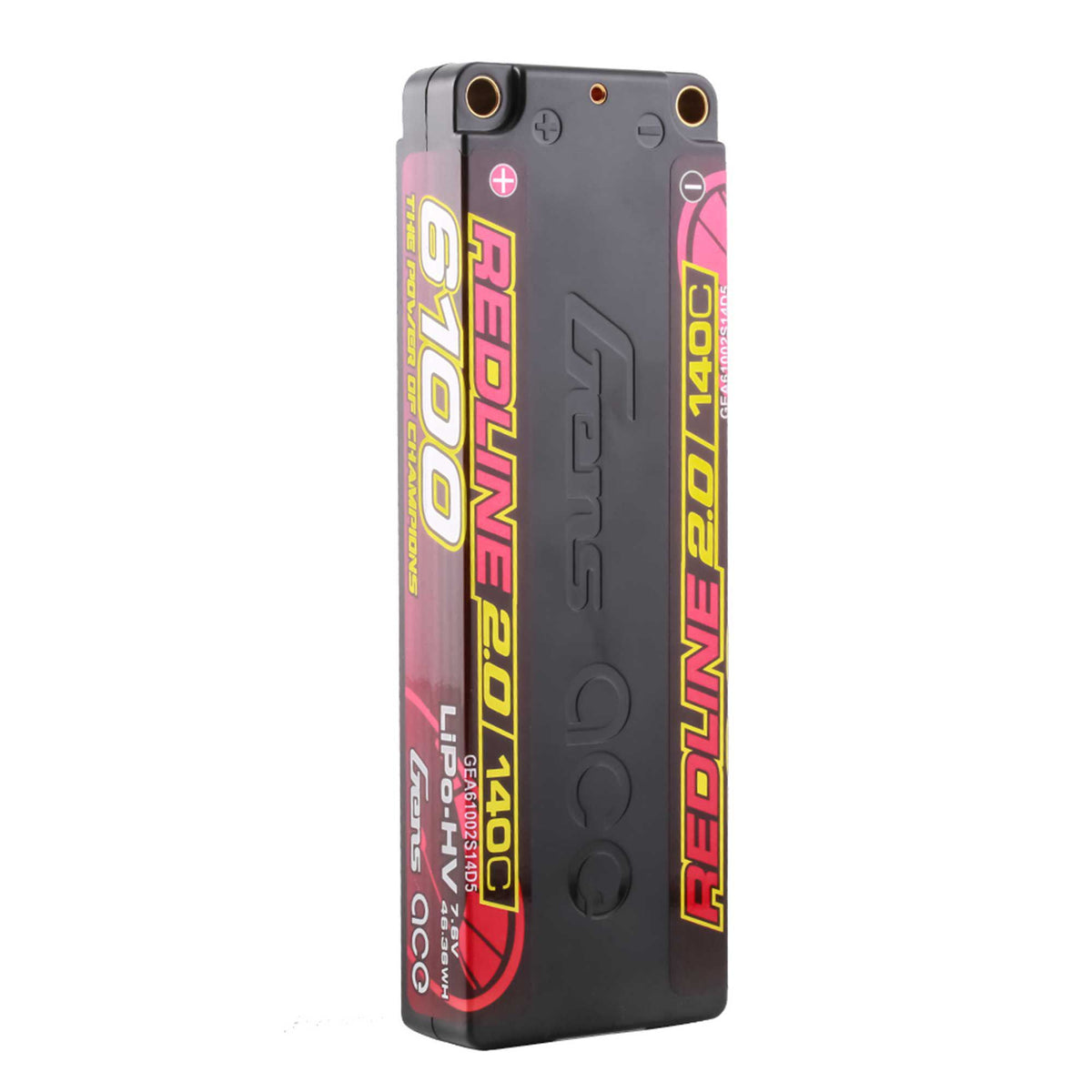 7.6V 6100mAh 2S 140C Hardcase LiHV Battery: 5mm Tubes