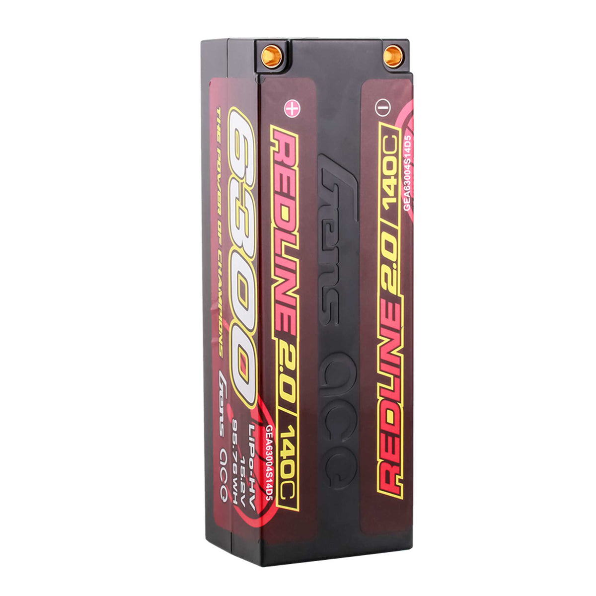 7.6V 6300mAh 4S 140C Hardcase LiHV Battery: 5mm Tubes