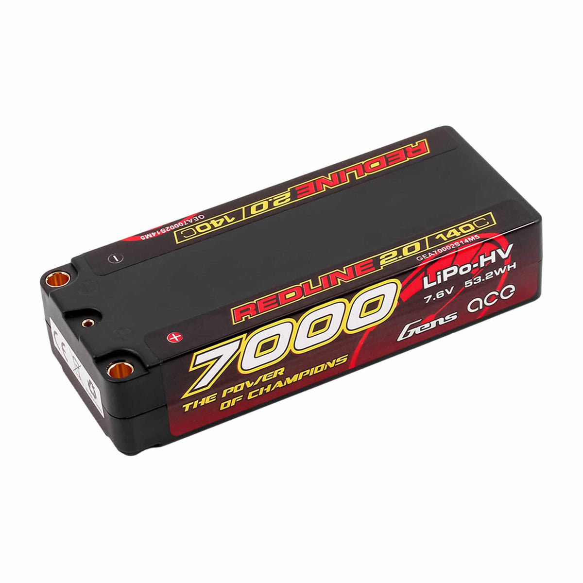 7.6V 7000mAh 2S 140C Hardcase LiHV Battery: Bullets