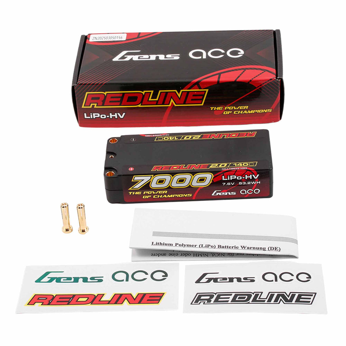 7.6V 7000mAh 2S 140C Hardcase LiHV Battery: Bullets