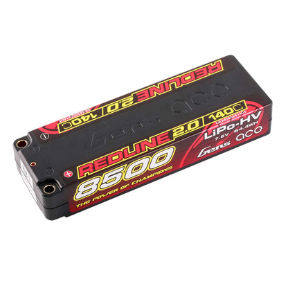 7.6V 8500mAh 2S 140C Hardcase LiHV Battery: 5mm Tubes