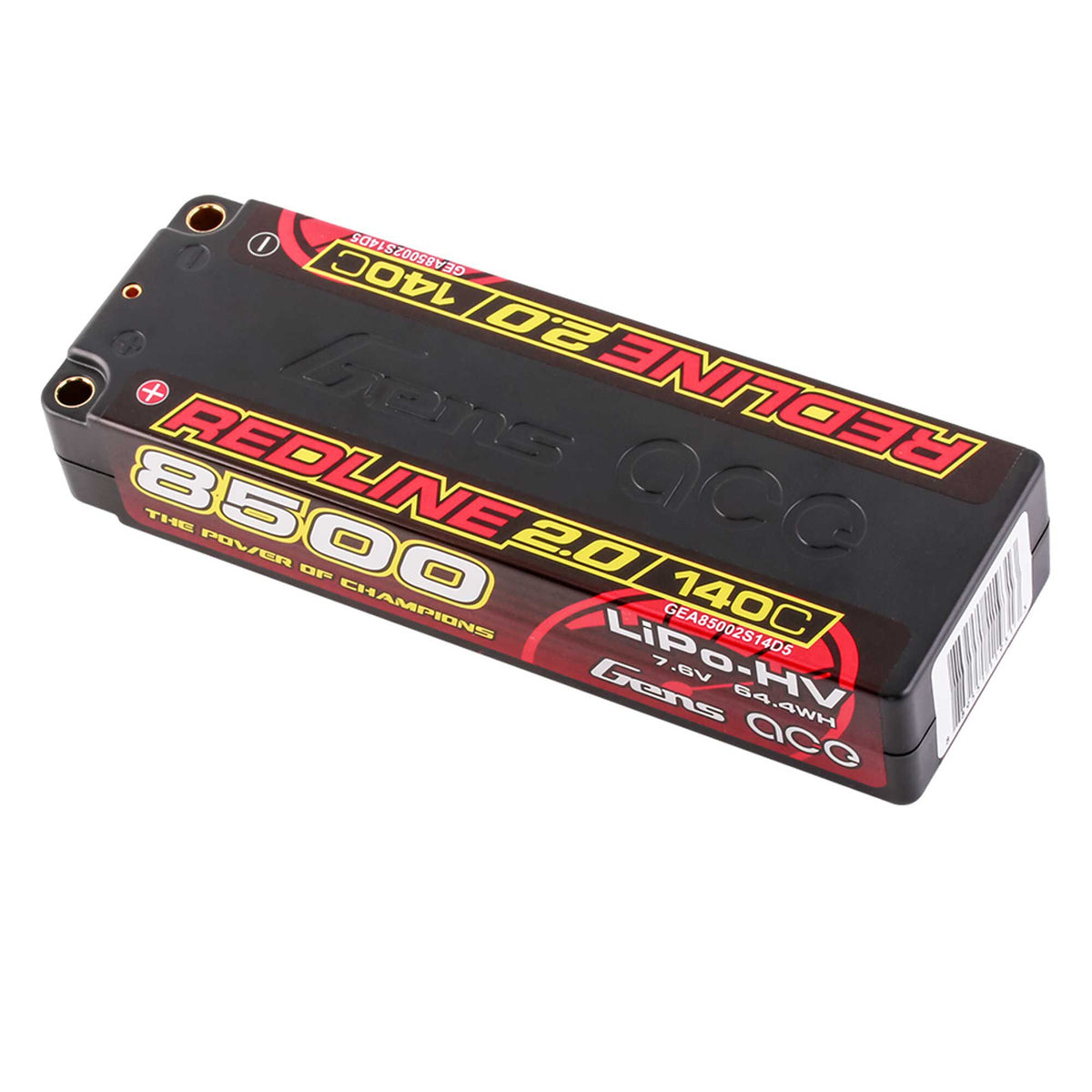 7.6V 8500mAh 2S 140C Hardcase LiHV Battery: 5mm Tubes