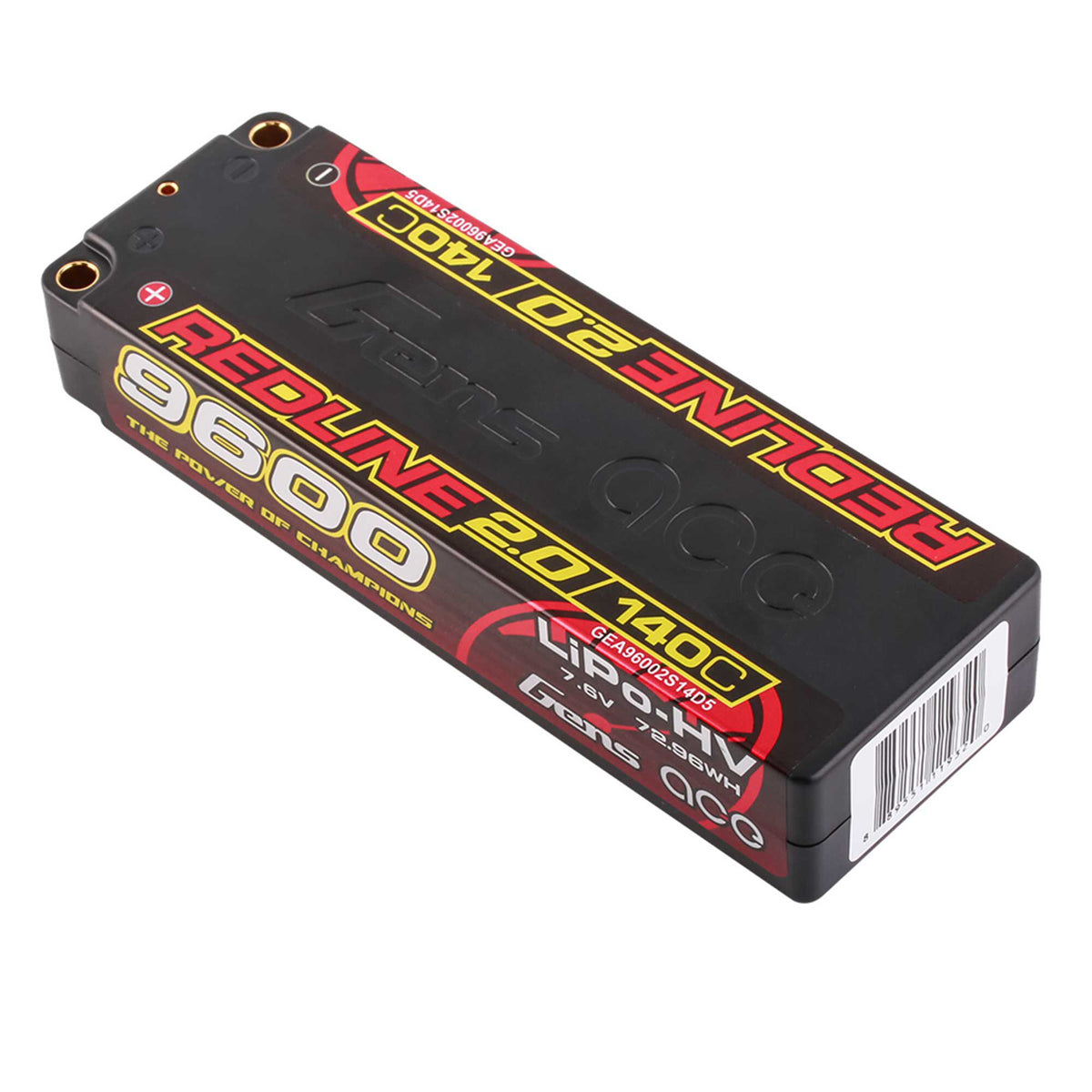 7.6V 9600mAh 2S 140C Hardcase LiHV: 5mm Tubes