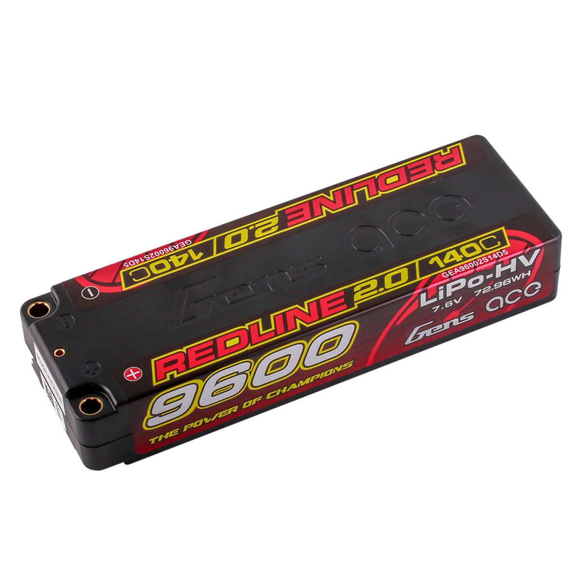 7.6V 9600mAh 2S 140C Hardcase LiHV: 5mm Tubes